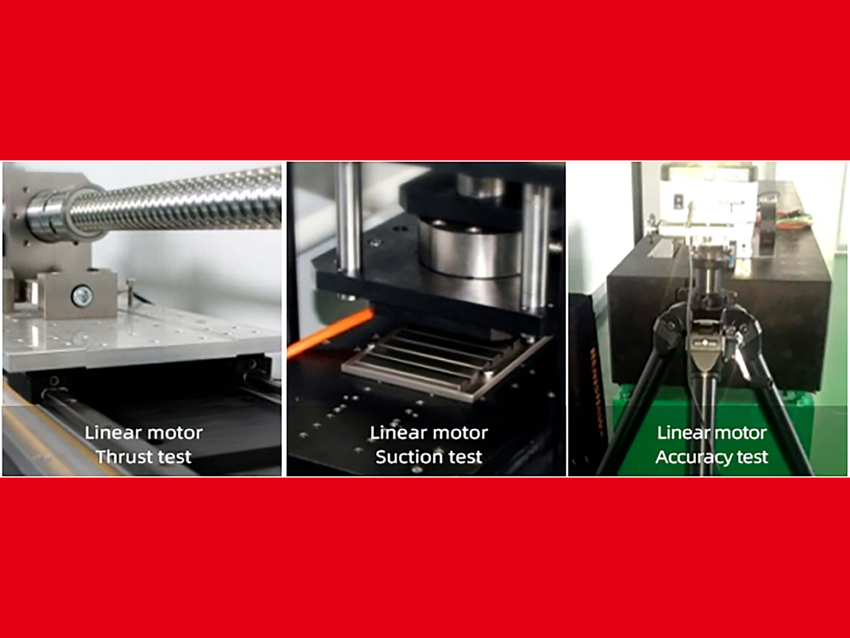 Linear motor performance test