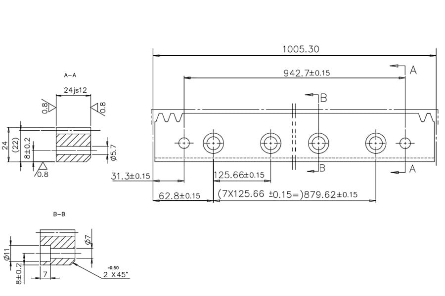 Specification of Toothed Rack DIN 9