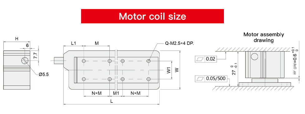 Specifications of Trusted Iron-Core Linear Motor DPN Series (1)