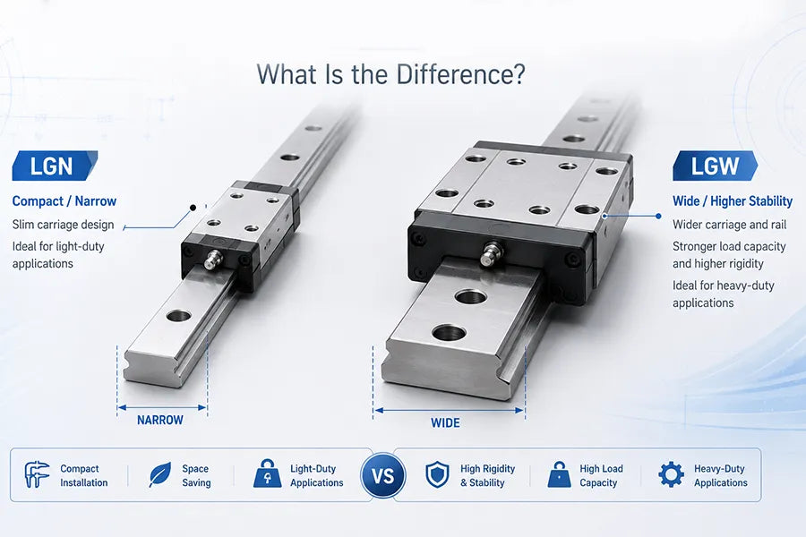 LGN vs LGW Miniature Linear Rails