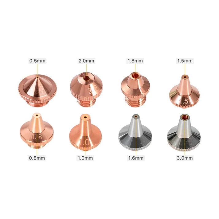 3D M8 Laser Cutting Nozzle – D12 H10 / D15 H19