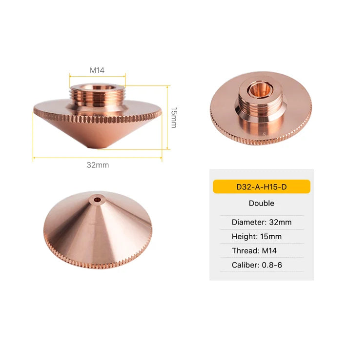 D32 H15 M14 A-Type Laser Cutting Nozzle