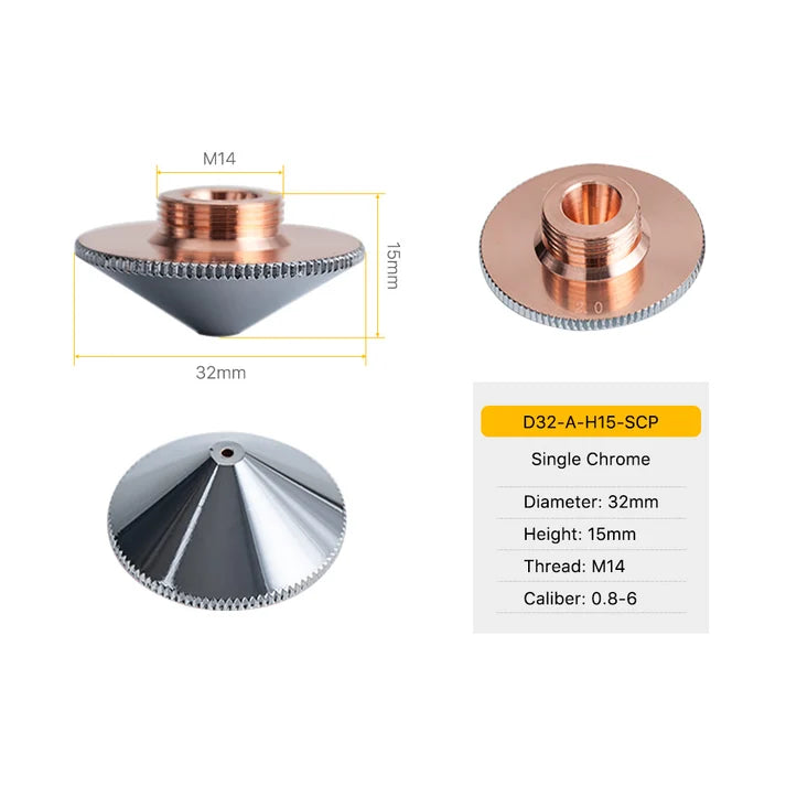 D32 H15 M14 A-Type Laser Cutting Nozzle
