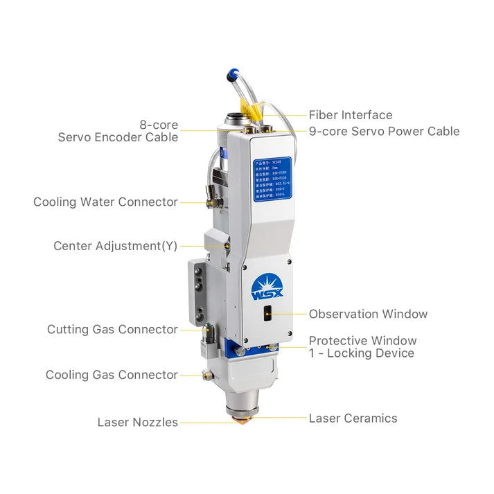 WSX NC30E Auto-Focus Fiber Laser Cutting Head 0–3kW