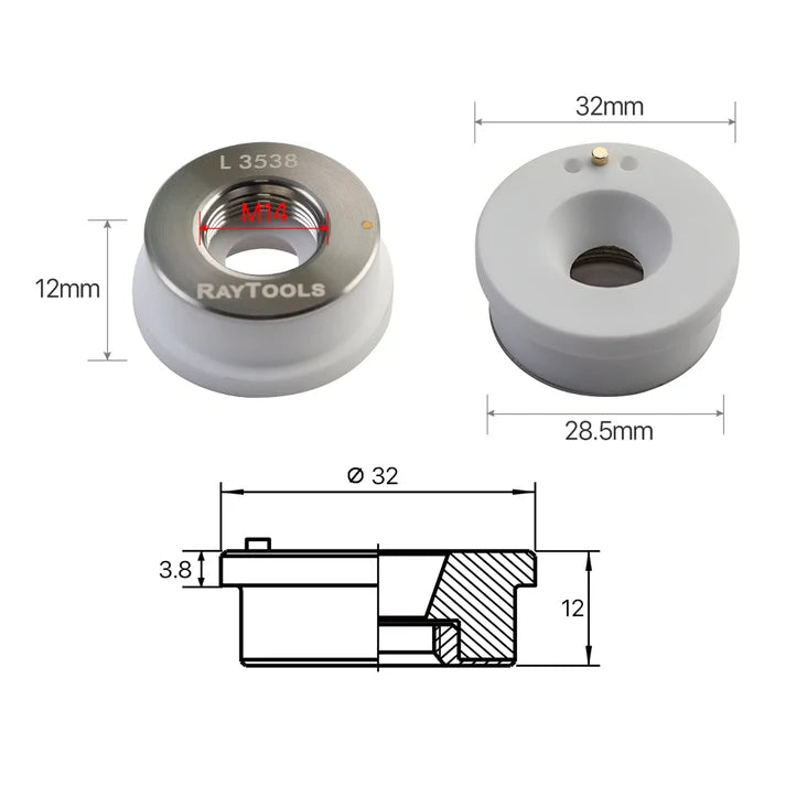 Original RayTools Laser Cutting Ceramic Ring